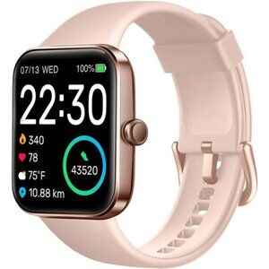 Smart Watch for Women, Fitness Tracker 1.7'' Touch Screen for Android- Pink